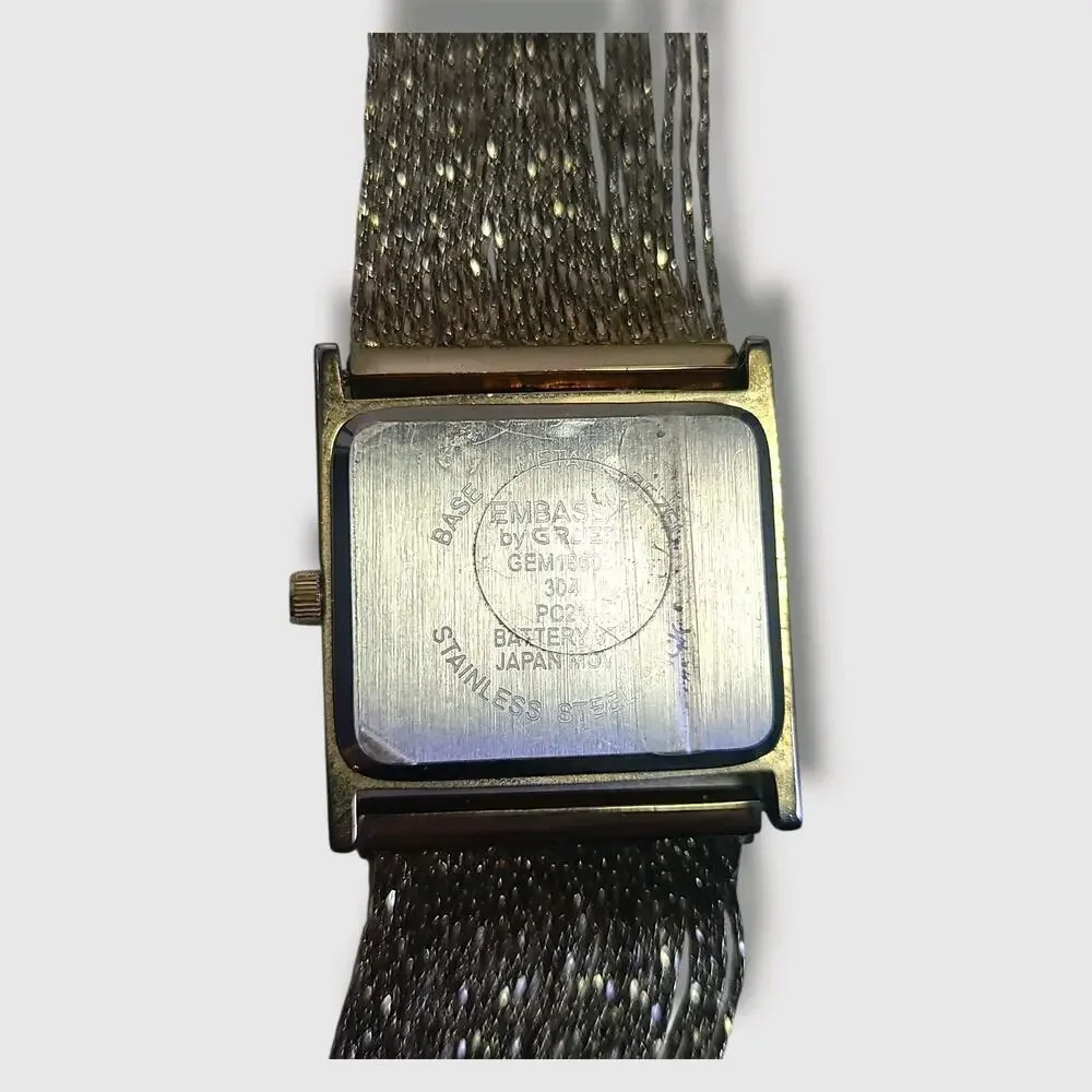 Embassy By Gruen Ladies Watch Quartz Gold Tone‎ New Battery Women's